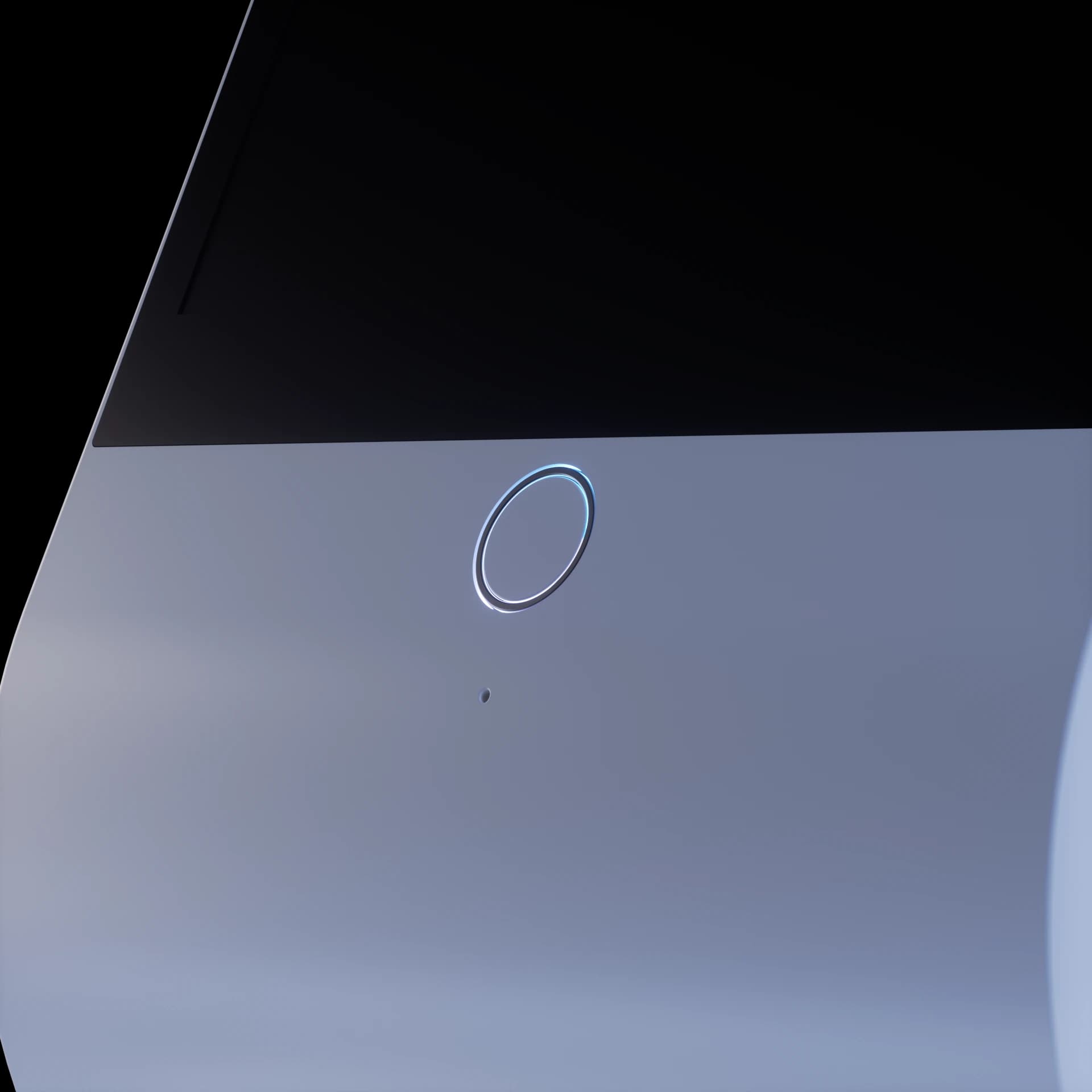 Gros plan sur le bouton HOME d'Euvola