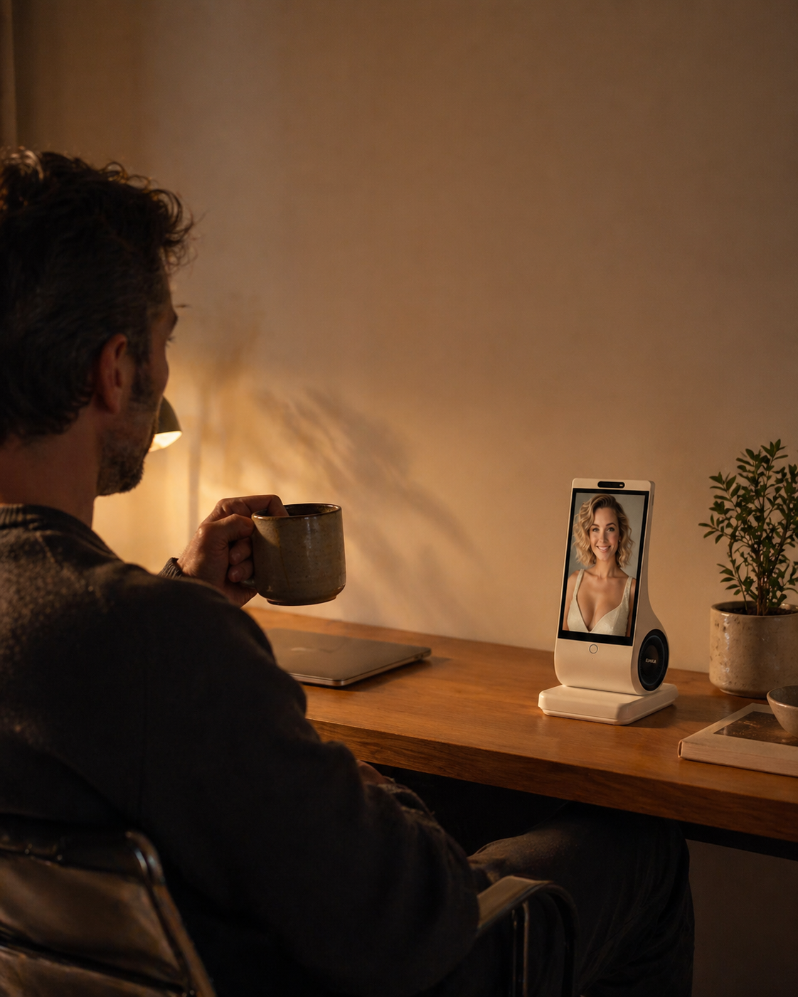 For him: warm, personal, always close.