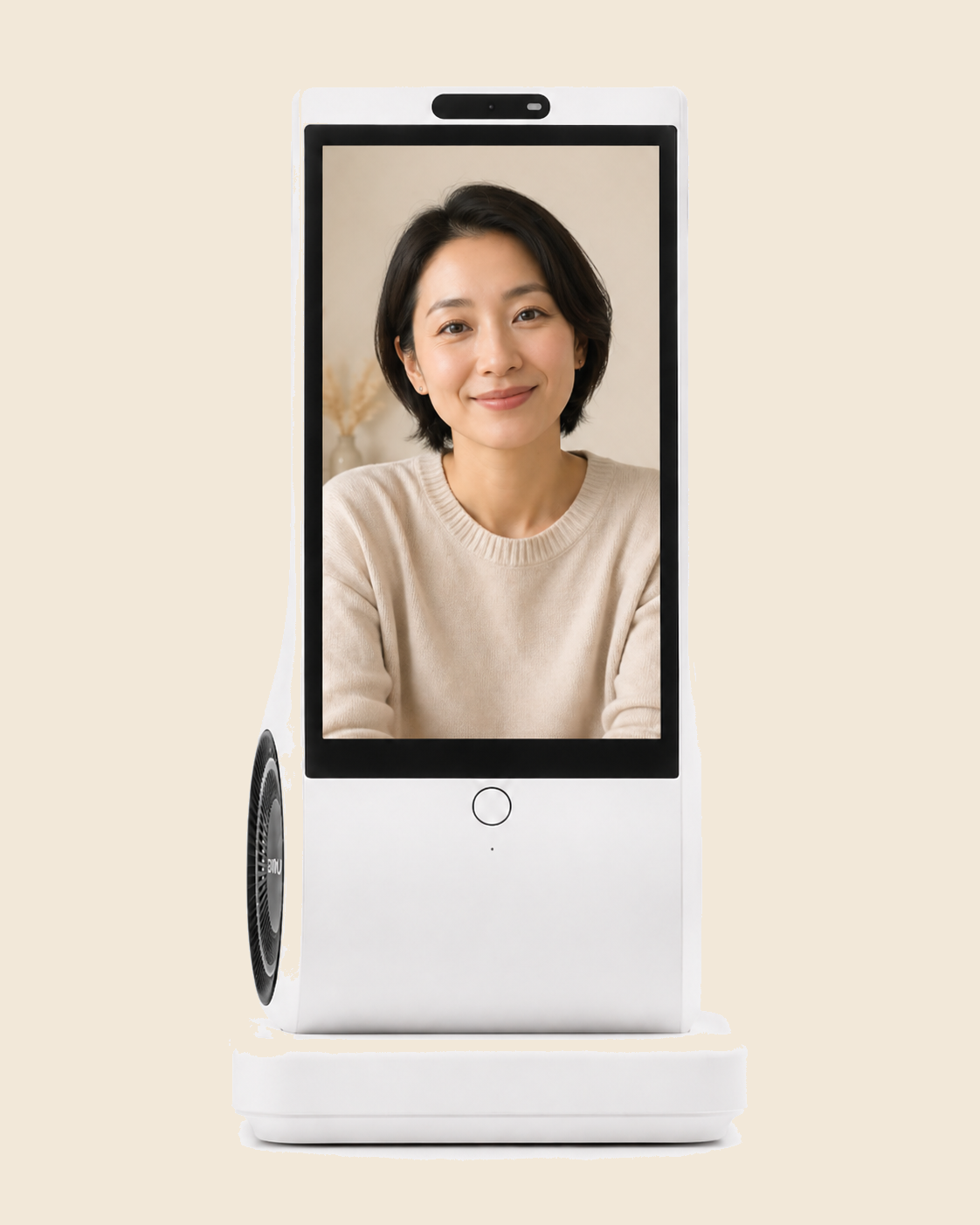 Euvola AI companion device with a personalized avatar on screen
